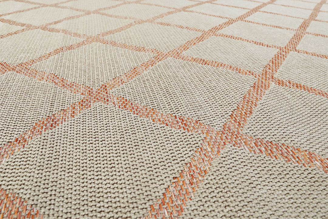 Sparkle Outdoor (Rhomb) Outdoor beige Kurzflor rechteckig