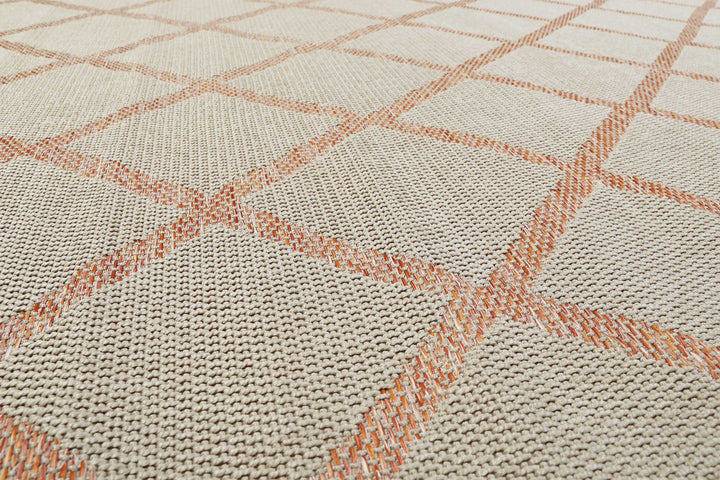 Sparkle Outdoor (Rhomb) Outdoor beige Kurzflor rechteckig