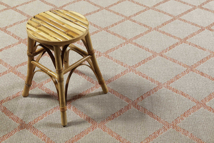 Sparkle Outdoor (Rhomb) Outdoor beige Kurzflor rechteckig