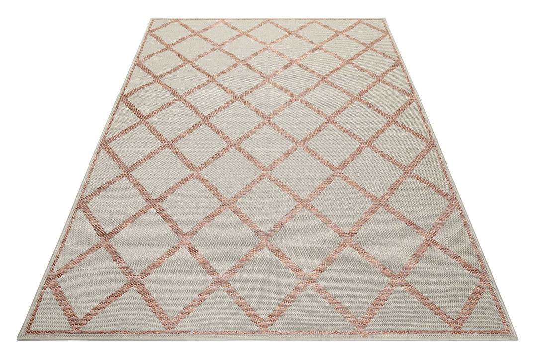 Sparkle Outdoor (Rhomb) Outdoor beige Kurzflor rechteckig