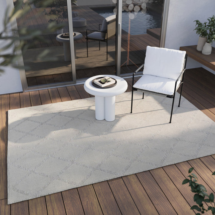 Sparkle Outdoor (Rhomb) Outdoor beige Kurzflor rechteckig