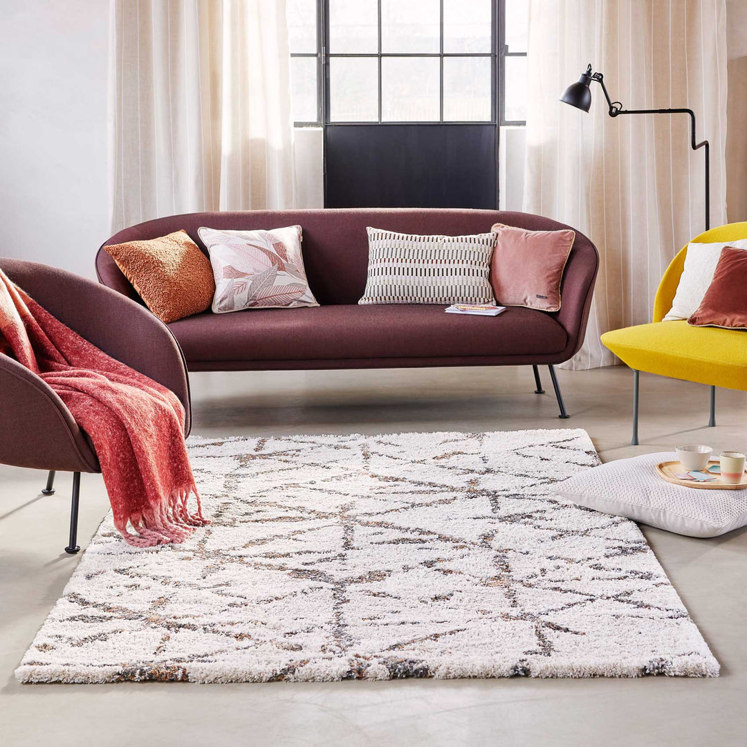 Ronja Teppich creme weiß Hochflor rechteckig