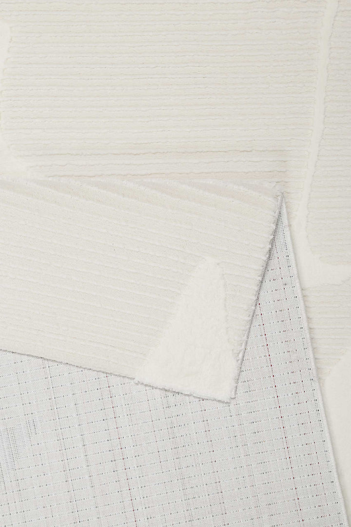 Sara Teppich weiß Kurzflor rechteckig