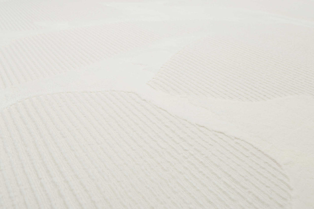 Sara Teppich weiß Kurzflor rechteckig