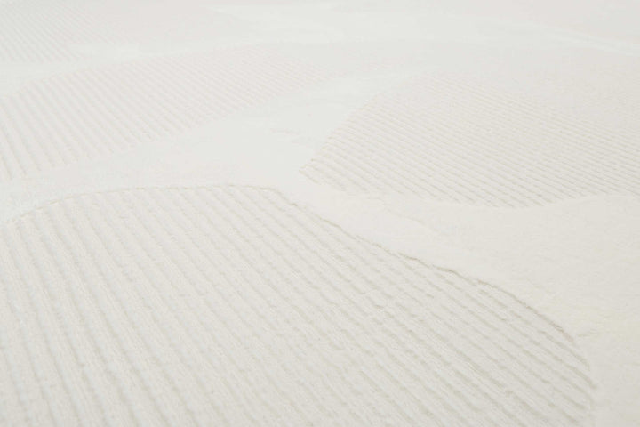 Sara Teppich weiß Kurzflor rechteckig