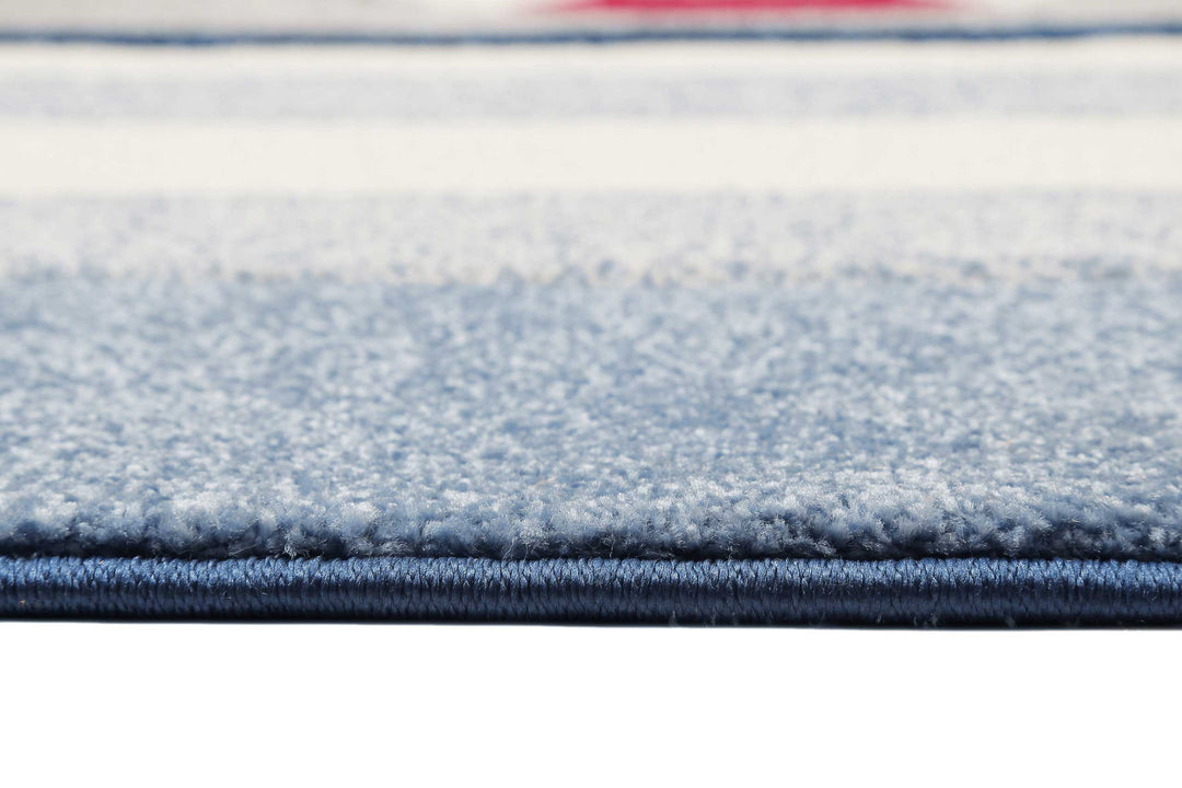 Sea Castle Teppich blau Kurzflor rechteckig