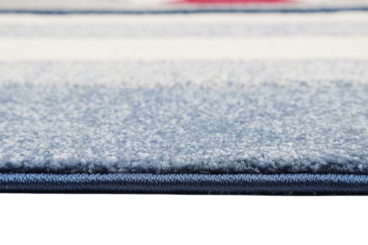 Sea Castle Teppich blau Kurzflor rechteckig