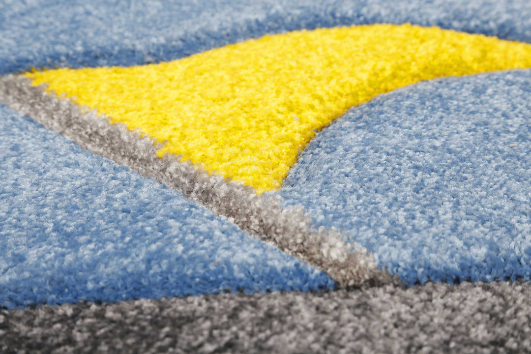 Sea Castle Teppich blau Kurzflor rechteckig