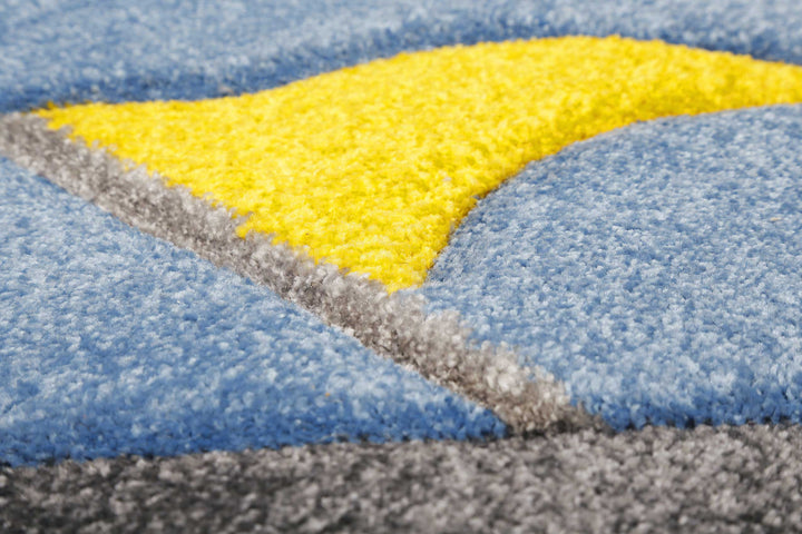 Sea Castle Teppich blau Kurzflor rechteckig