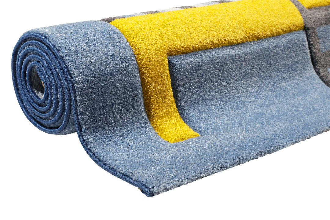 Sea Castle Teppich blau Kurzflor rechteckig