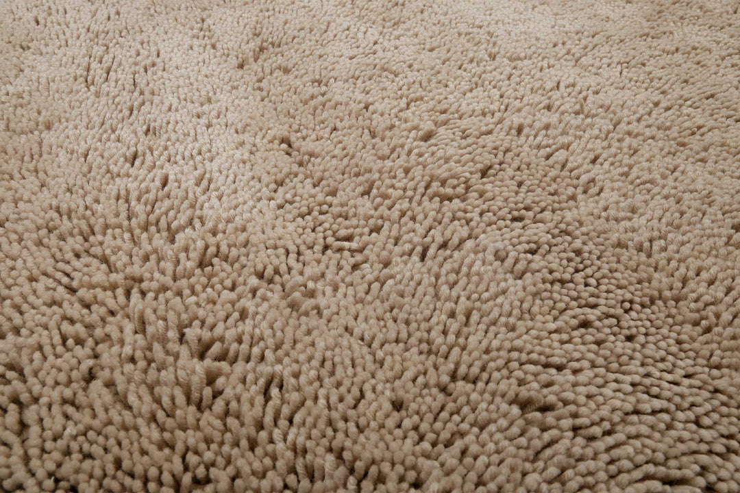 Seattle Shag Teppich creme beige Hochflor rechteckig