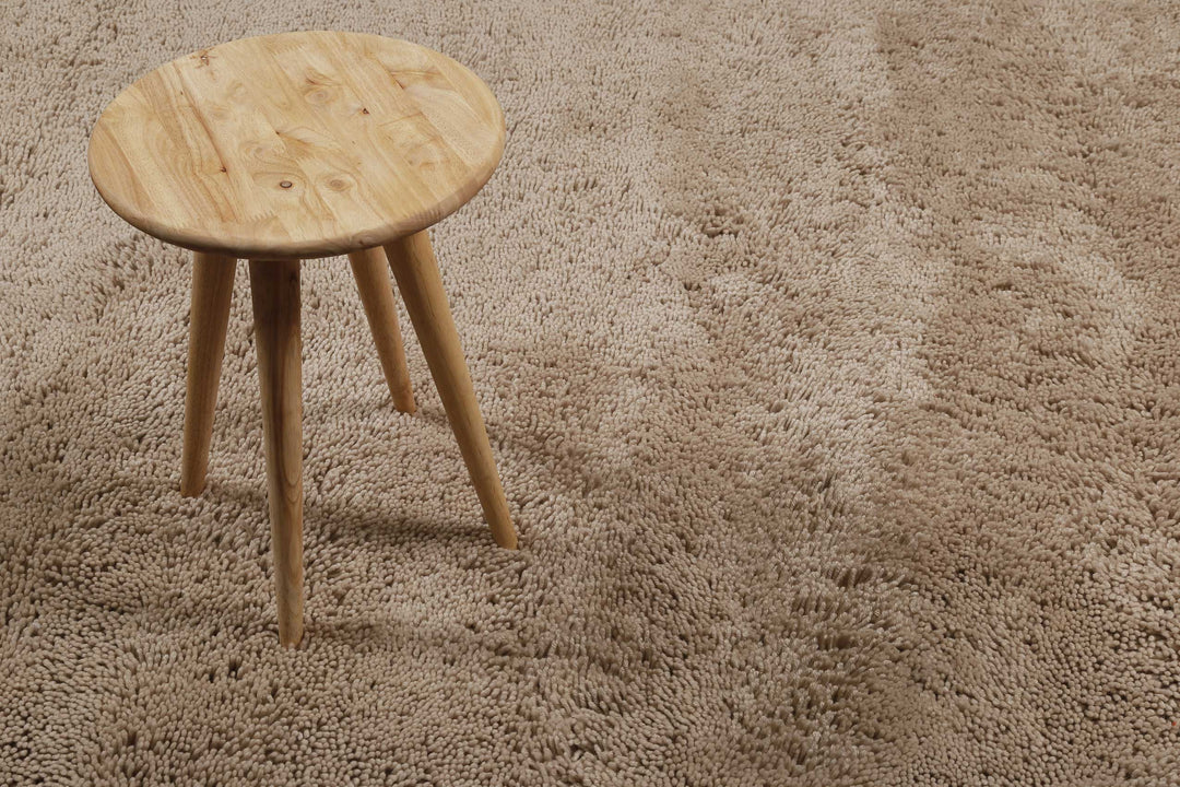 Seattle Shag Teppich creme beige Hochflor rechteckig