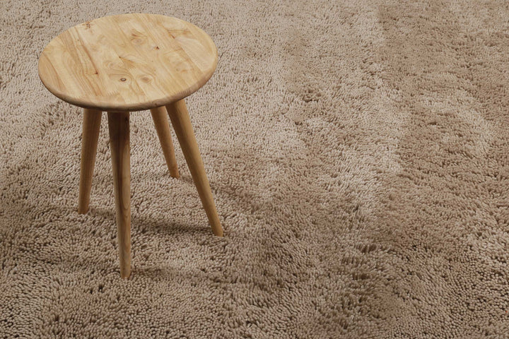 Seattle Shag Teppich creme beige Hochflor rechteckig