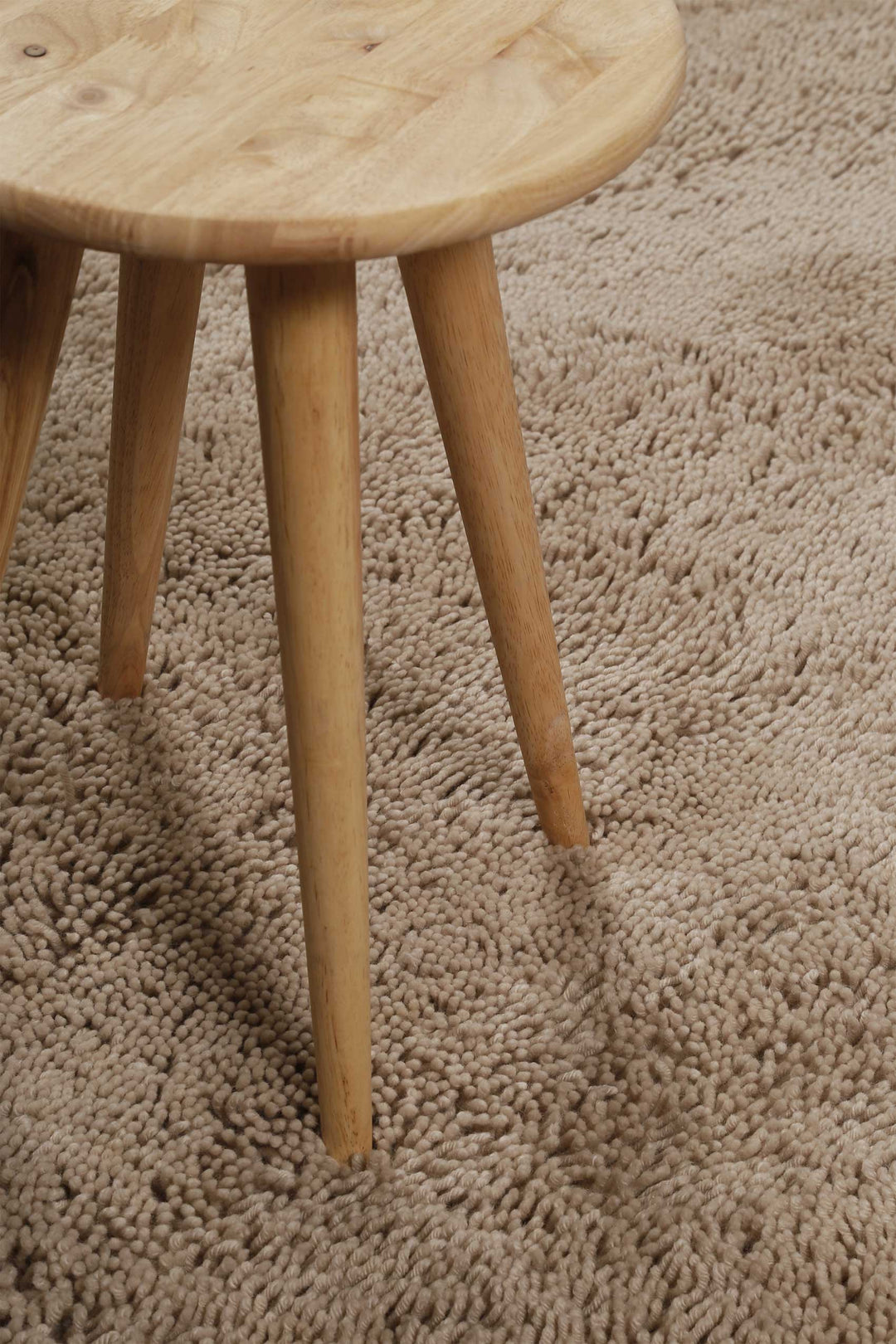 Seattle Shag Teppich creme beige Hochflor rechteckig