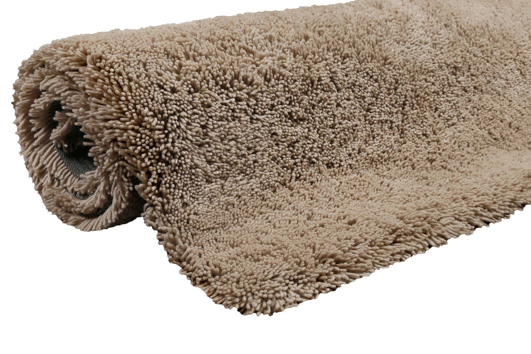 Seattle Shag Teppich creme beige Hochflor rechteckig