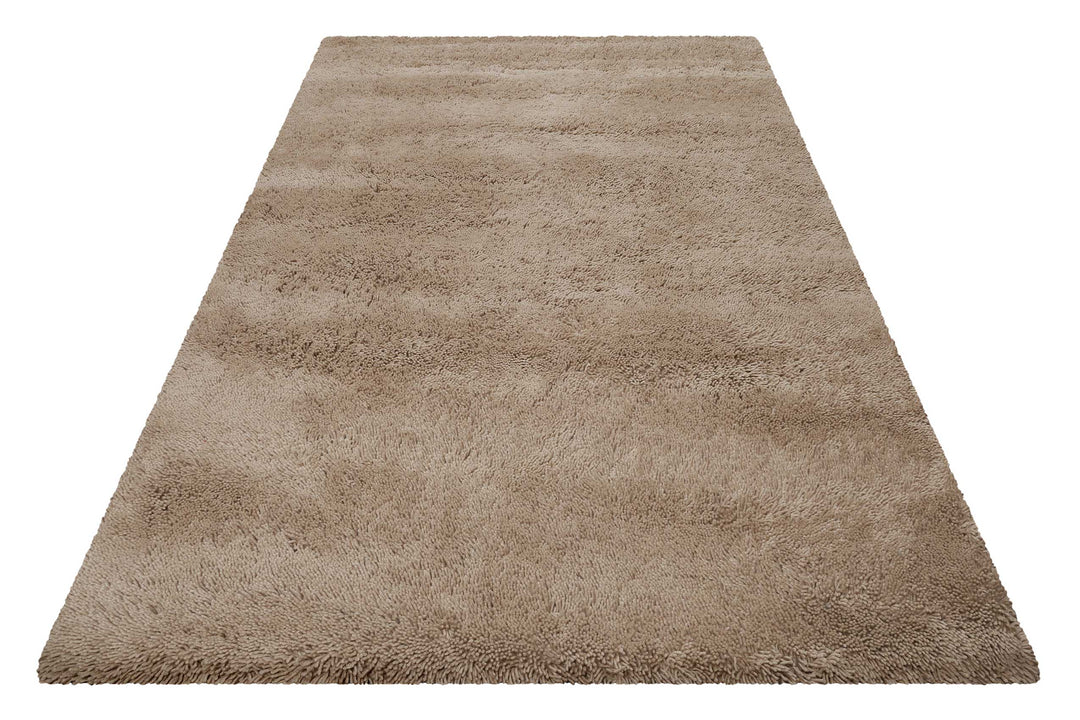 Seattle Shag Teppich creme beige Hochflor rechteckig