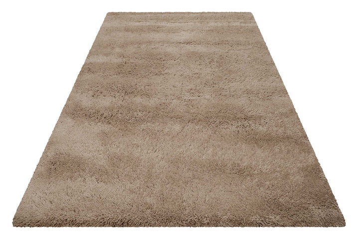 Seattle Shag Teppich creme beige Hochflor rechteckig