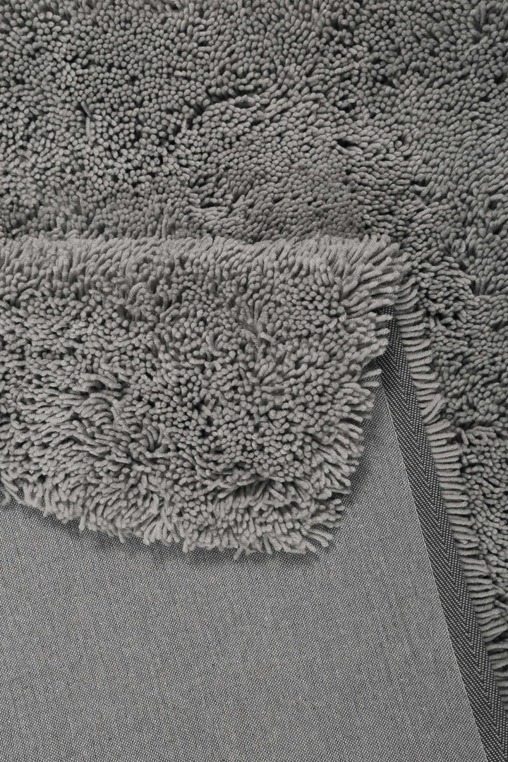Seattle Shag Teppich hellgrau Hochflor rechteckig