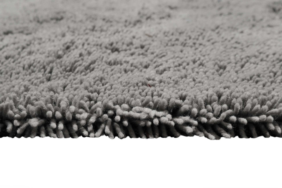 Seattle Shag Teppich hellgrau Hochflor rechteckig