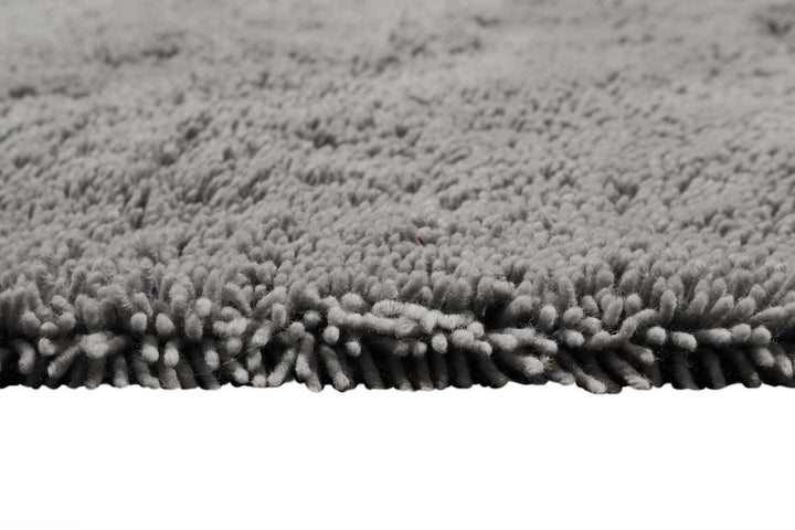 Seattle Shag Teppich hellgrau Hochflor rechteckig