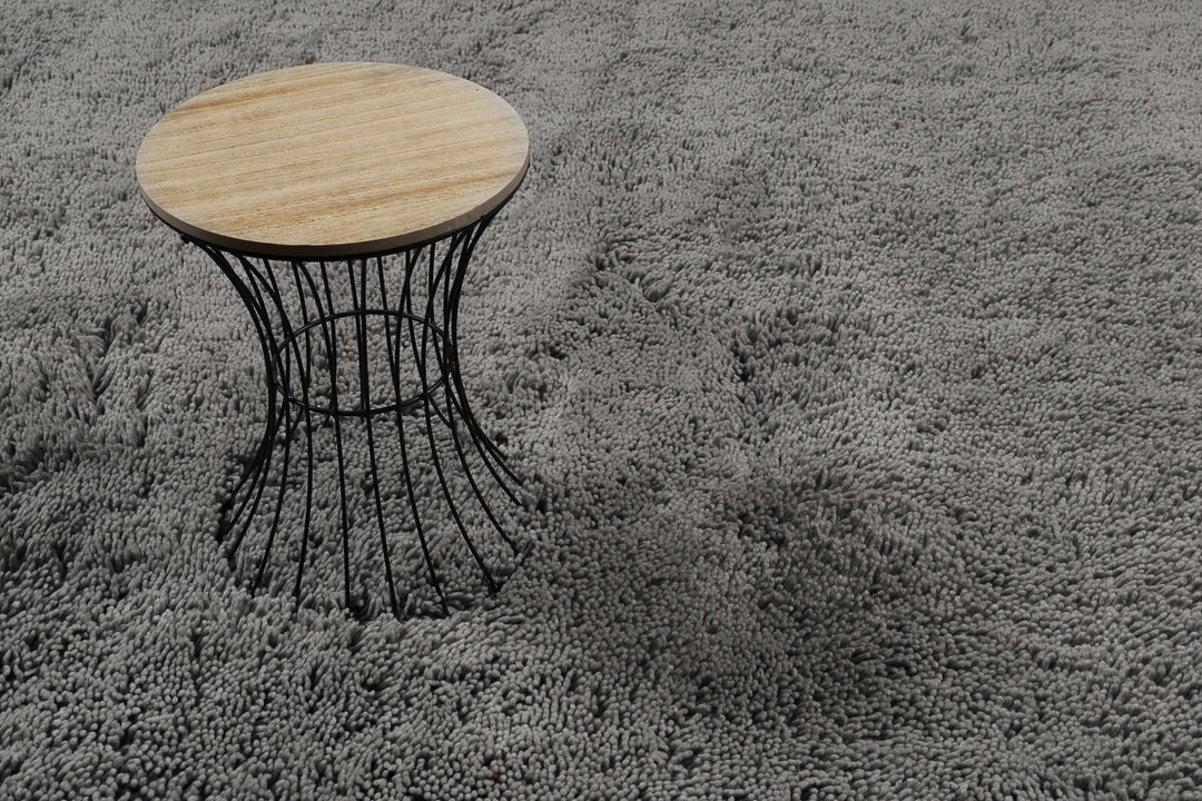 Seattle Shag Teppich hellgrau Hochflor rechteckig