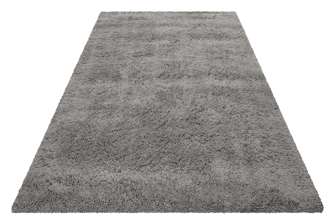 Seattle Shag Teppich hellgrau Hochflor rechteckig