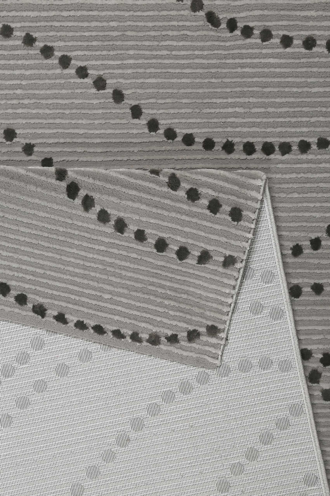 Selena Teppich grau Kurzflor rechteckig