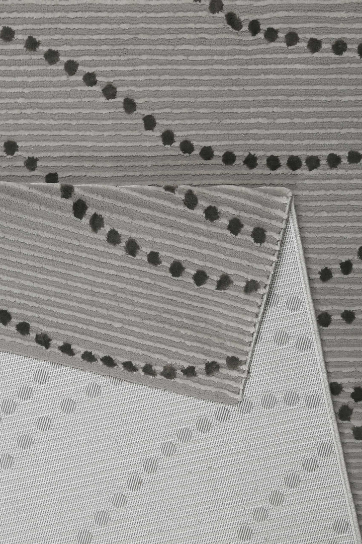 Selena Teppich grau Kurzflor rechteckig