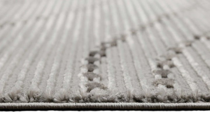 Selena Teppich grau Kurzflor rechteckig