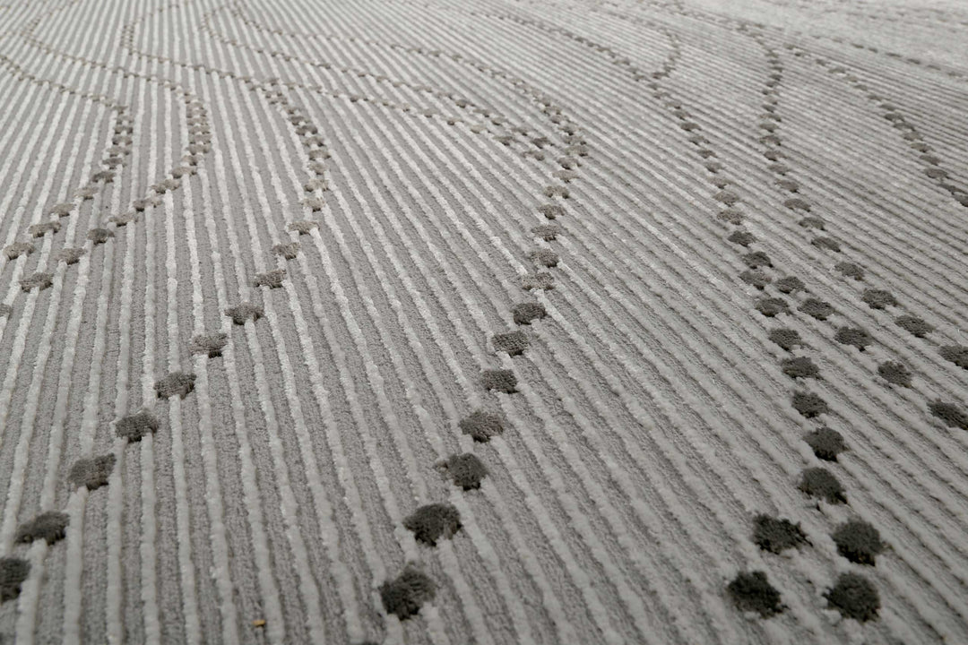Selena Teppich grau Kurzflor rechteckig