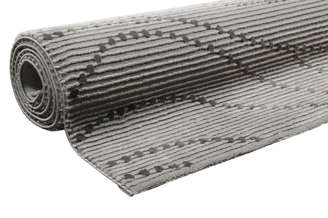 Selena Teppich grau Kurzflor rechteckig