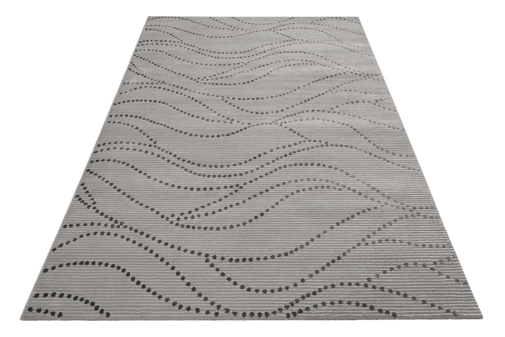 Selena Teppich grau Kurzflor rechteckig