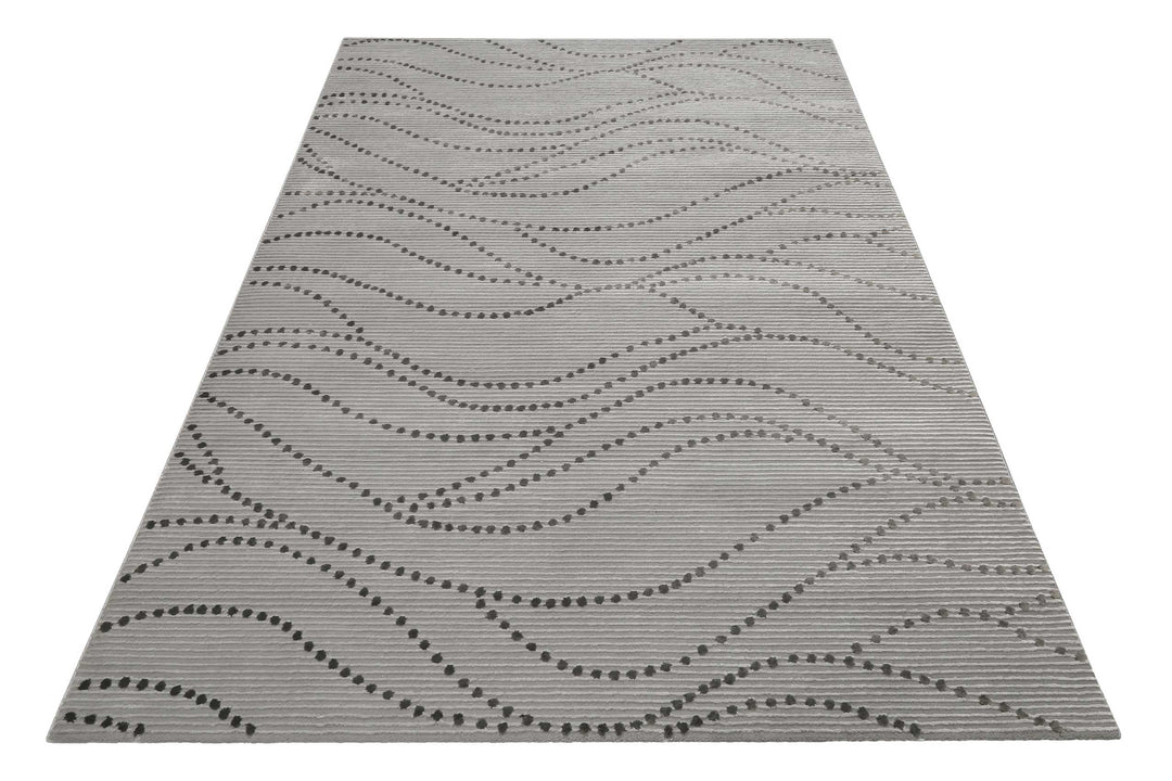 Selena Teppich grau Kurzflor rechteckig