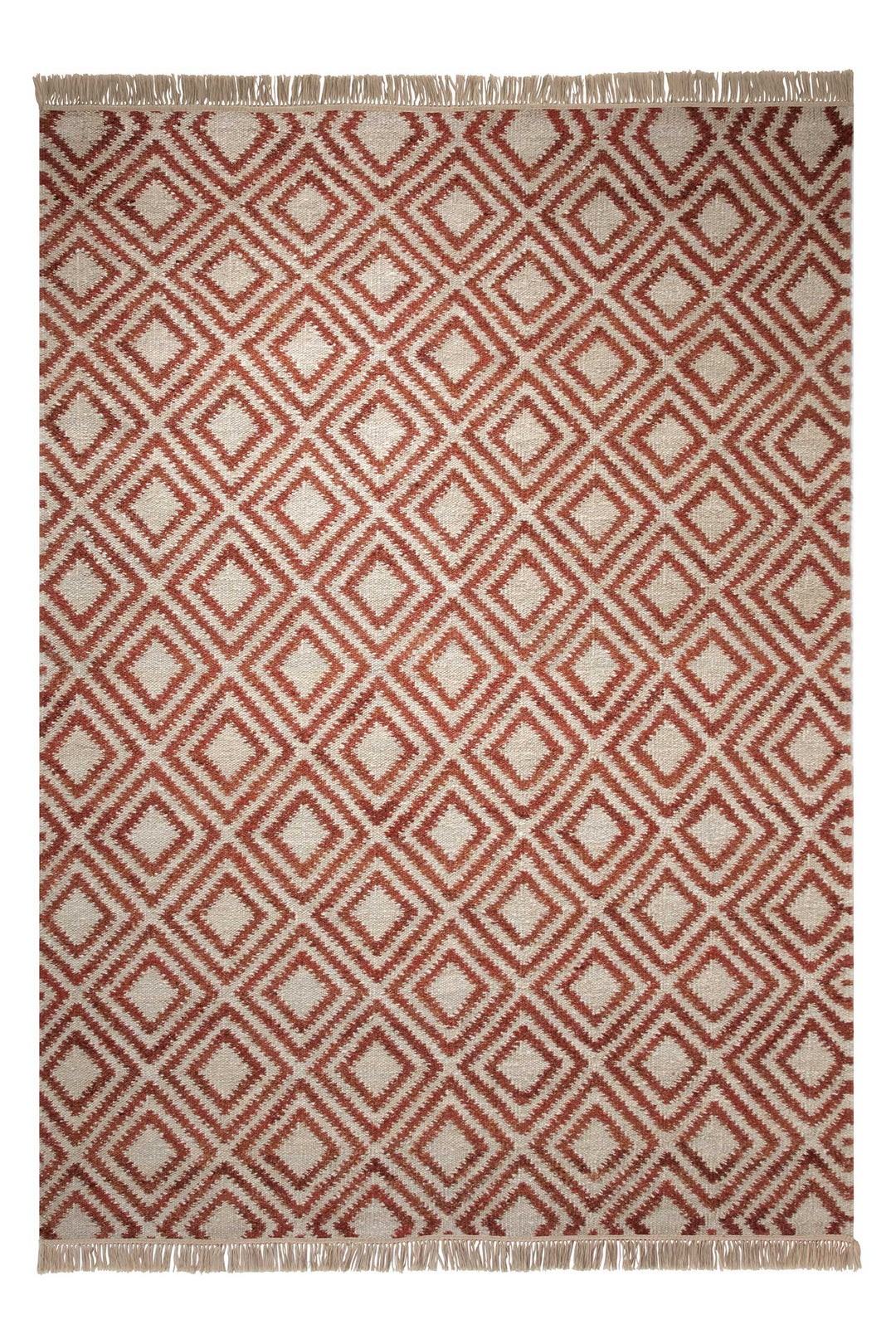 Simple Teppich rot Kurzflor rechteckig