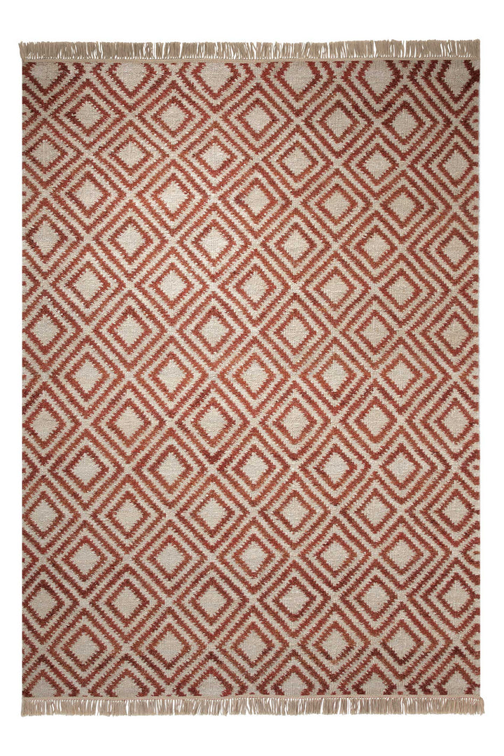 Simple Teppich rot Kurzflor rechteckig