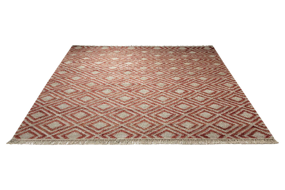 Simple Teppich rot Kurzflor rechteckig