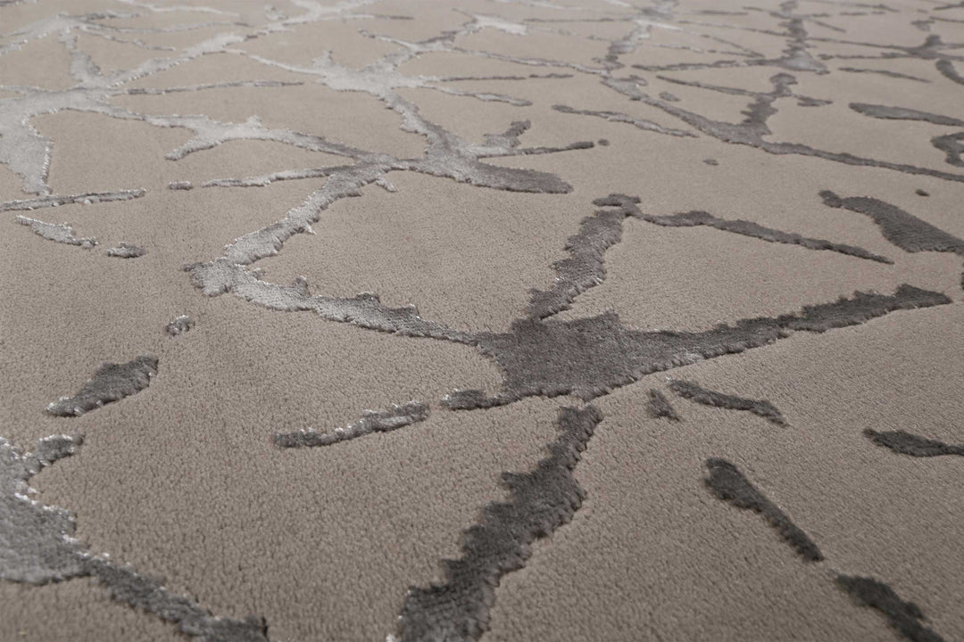 Solveig Teppich hellgrau Kurzflor rechteckig