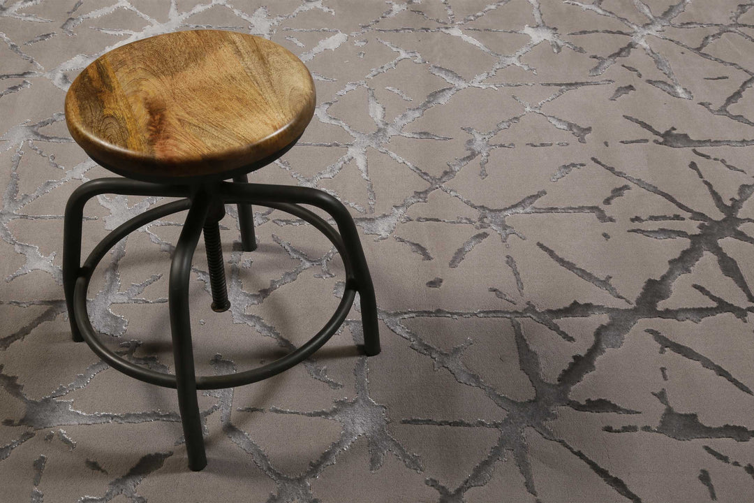 Solveig Teppich hellgrau Kurzflor rechteckig