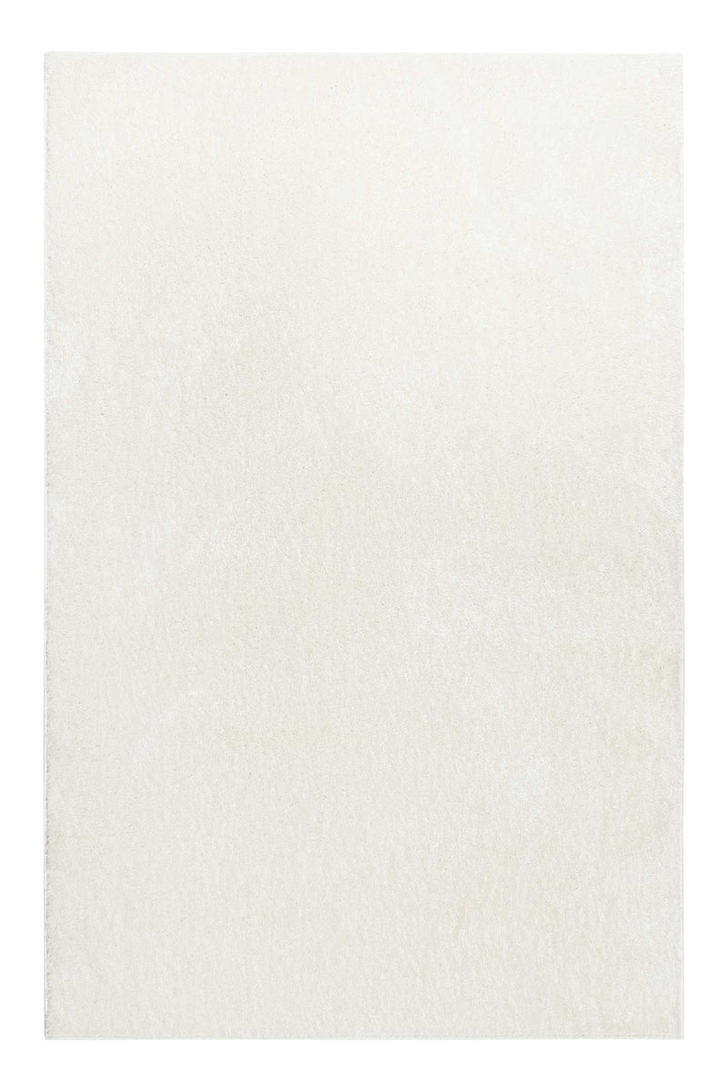 Teppich Creme Weiß Hochflor » 