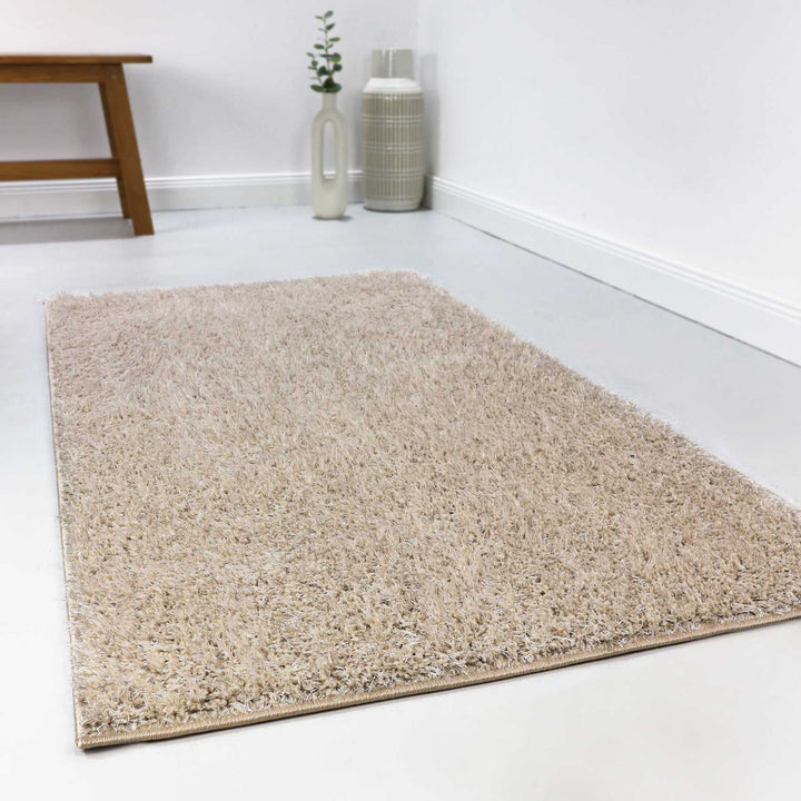 #Swagger Shag Teppich sand beige Hochflor rechteckig