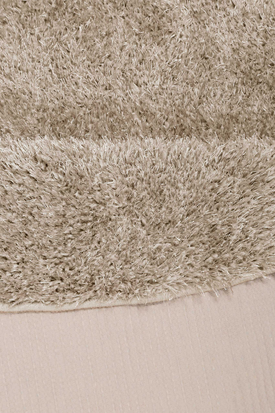 #Swagger Shag Teppich sand beige Hochflor rund