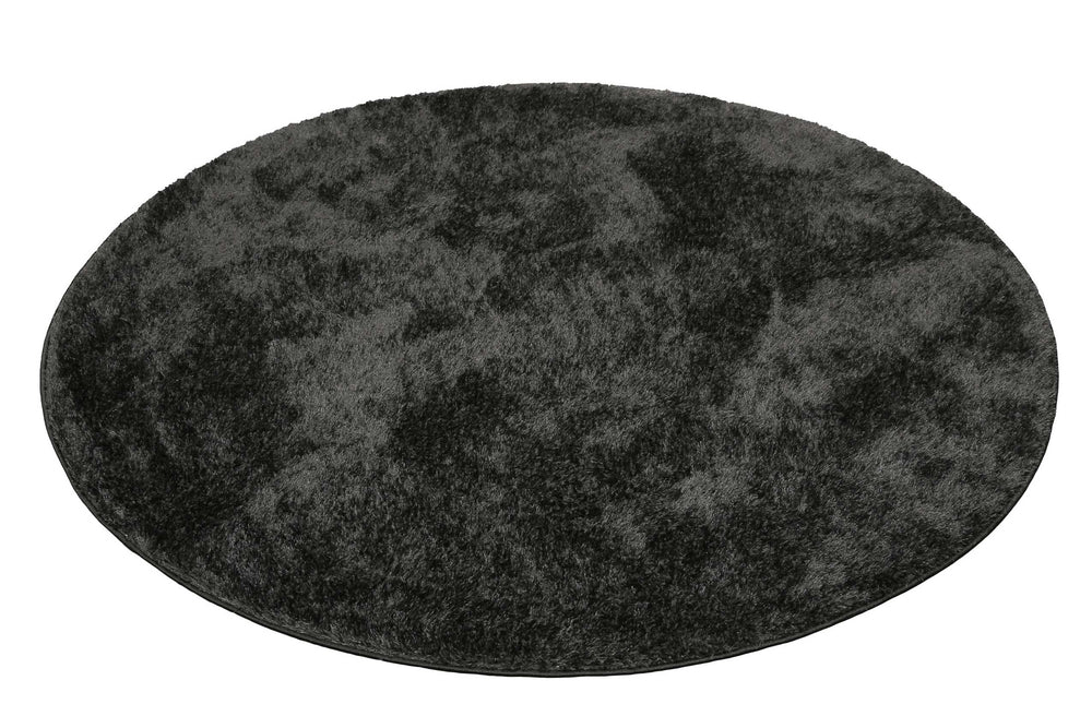 #Swagger Shag Teppich anthrazit grau Hochflor rund