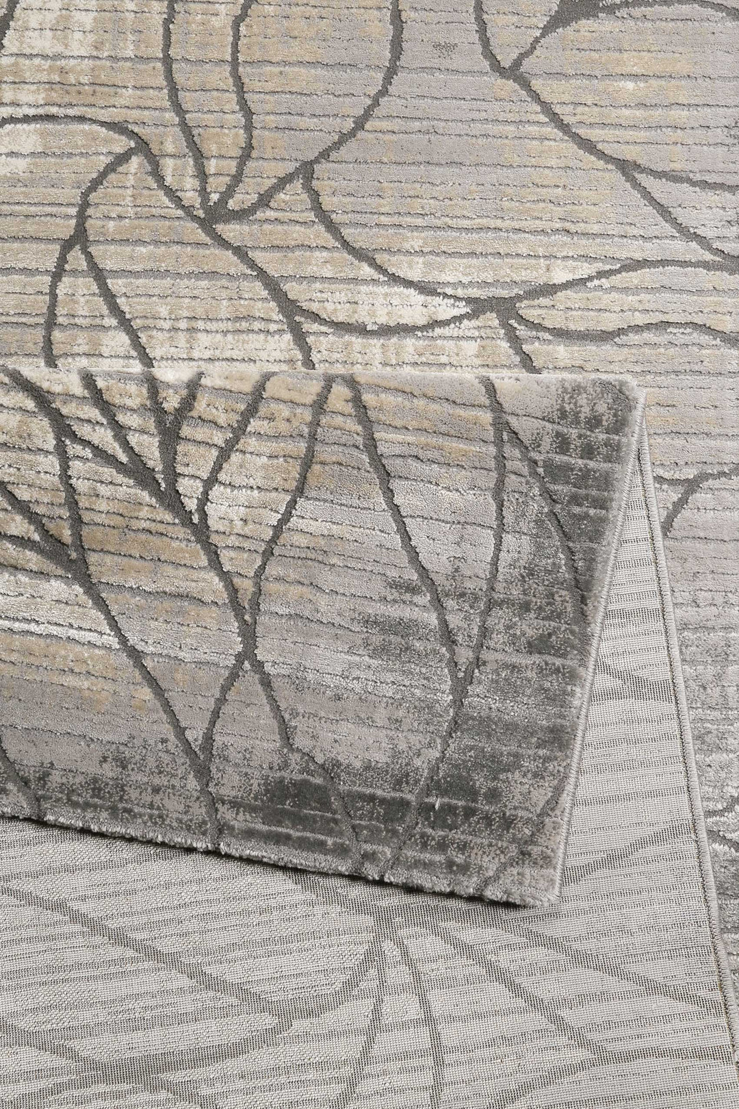 Tera Teppich taupe Kurzflor rechteckig