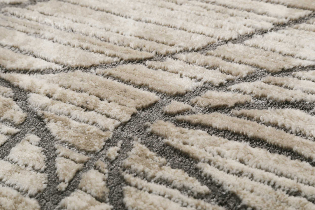 Tera Teppich taupe Kurzflor rechteckig