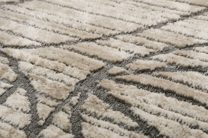 Tera Teppich taupe Kurzflor rechteckig