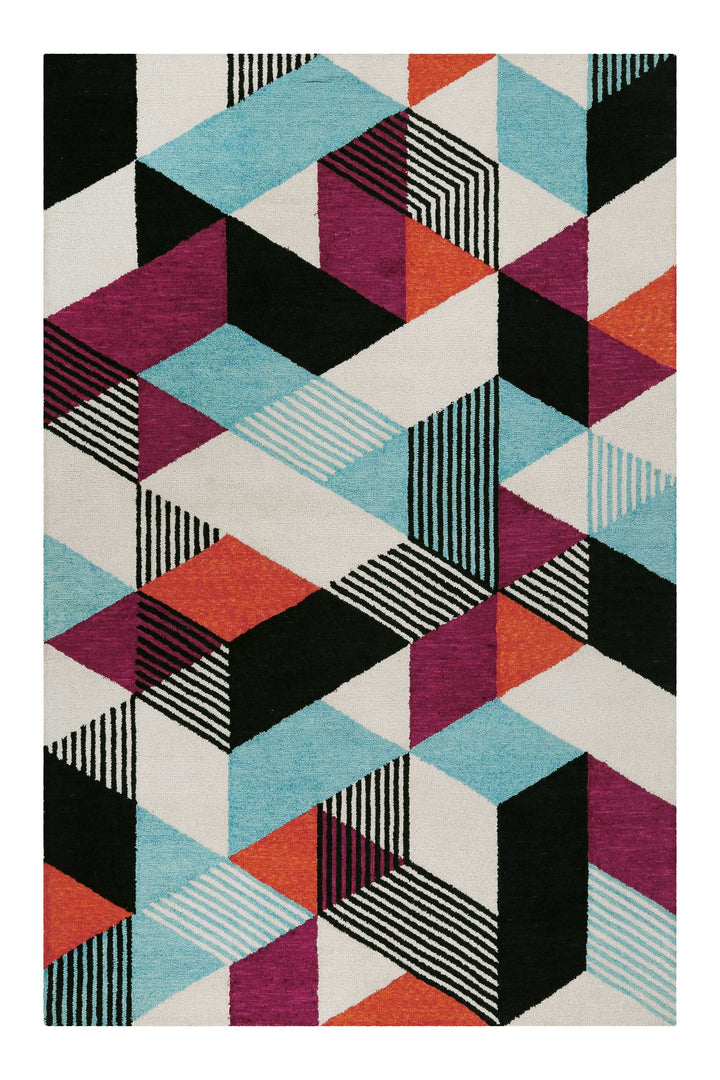 Uptown Teppich bunt Kurzflor rechteckig