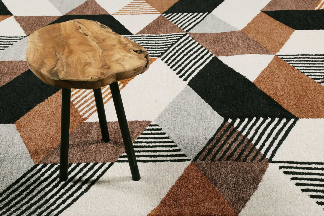 Uptown Teppich braun Kurzflor rechteckig