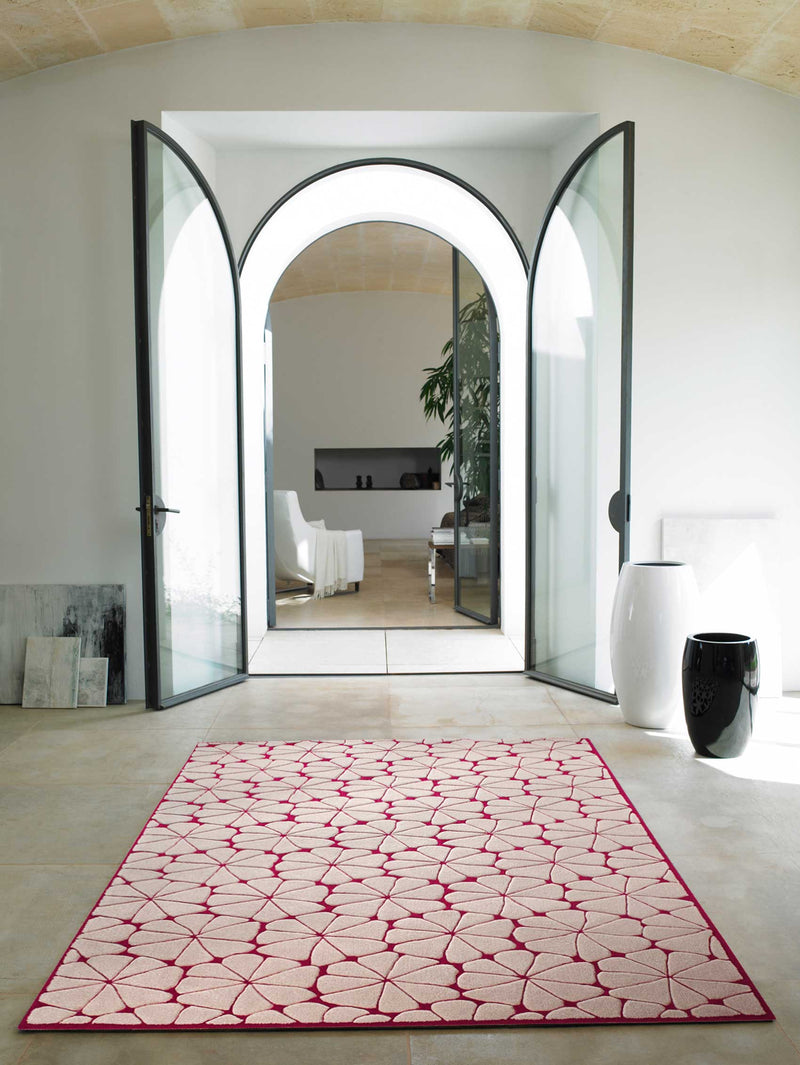 Esprit Kurzflor Teppich aus Wolle » Urbania « beige pink