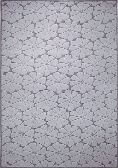 Esprit Kurzflor Teppich aus Wolle » Urbania « grau silber