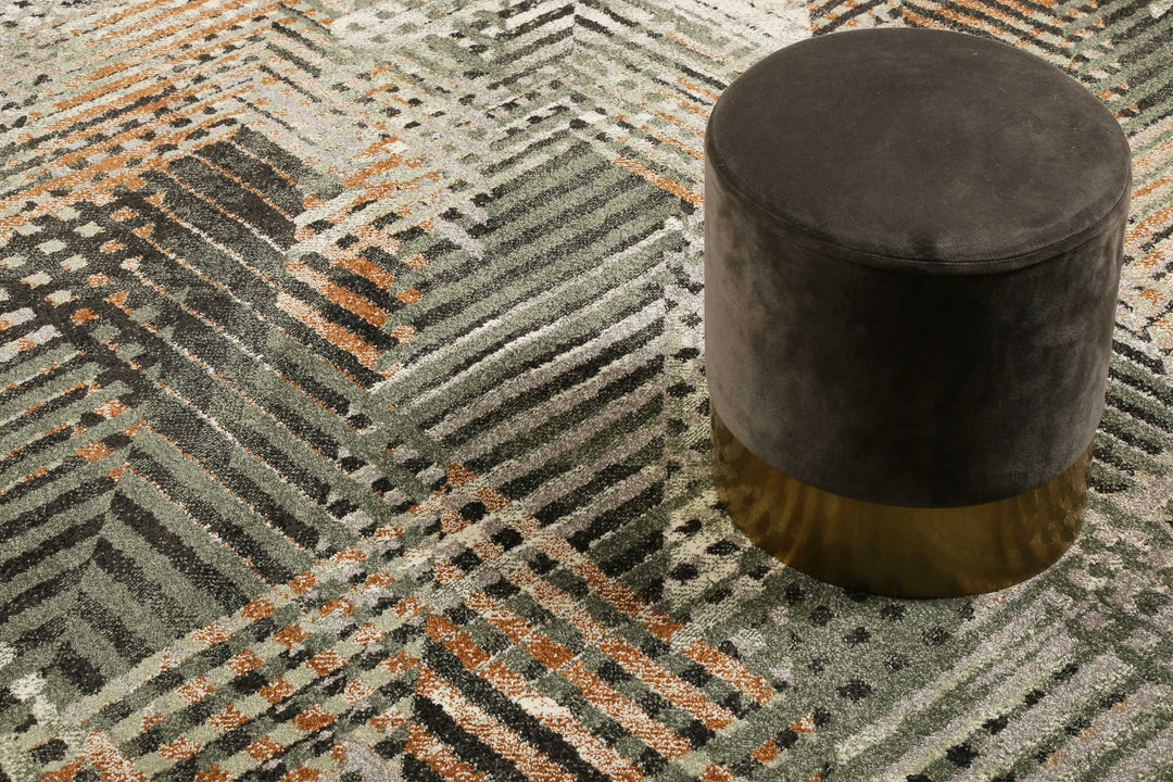 Vario Teppich grün Kurzflor rechteckig